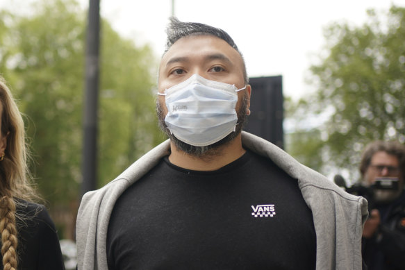 Peter Wai leaves Westminster Magistrates’ Court in central London in May. 