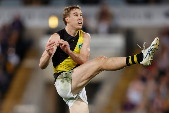 Richmond’s Tom Lynch is tipped by AFL captains to vie for the Coleman Medal.