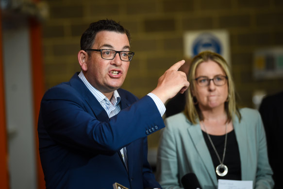 Victorian Premier Daniel Andrews today.