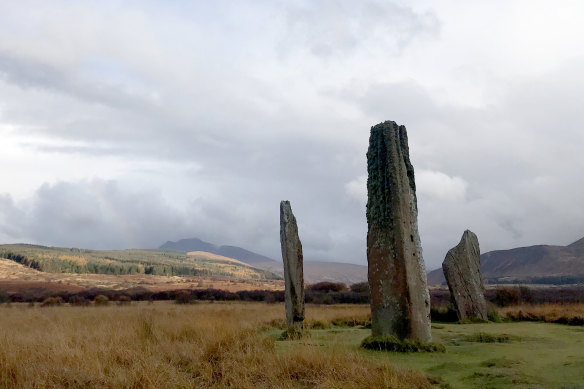 Standing stones on Machrie Moor, Isle of Arran, Scotland.