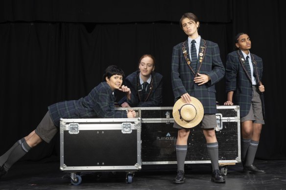 The cast of Trophy Boys (from left): Gaby Seow, Fran Sweeney-Nash, Emmanuelle Mattana and Leigh Lule.