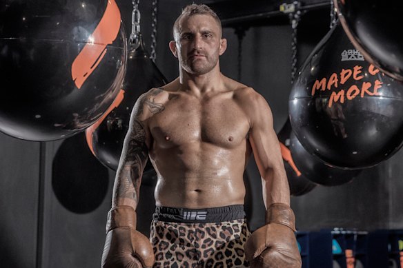 Former rugby league player Alex Volkanovski. 