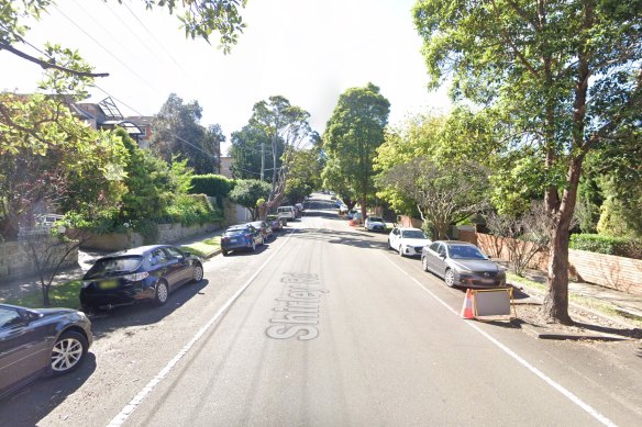 Shirley Road in Wollstonecraft where a man fell to his death after being arrested and released by NSW Police following a domestic incident.