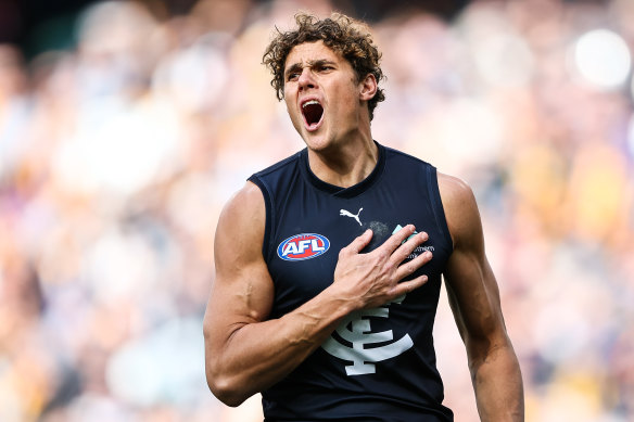 Charlie Curnow has been near unstoppable for Carlton in 2023.