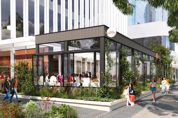 An artist’s impression of the Little Creatures venue at Elizabeth Quay. 