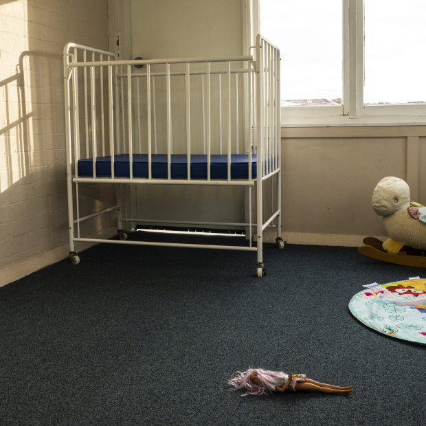 A room in a women’s refuge: Children who grow up with domestic violence can be deeply damaged by it.