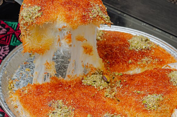 Knafeh at Adandi Cafe.