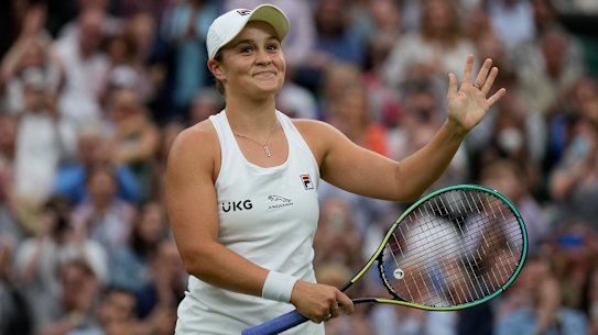 Ash Barty will take on 2018 champion Angelique Kerber in the semi-finals.
