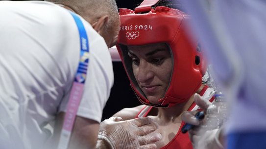 Algeria’s Imane Khelif at the Olympics. 