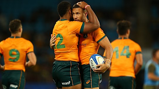 Quade Cooper and Samu Kerevi’s partnership was one of the highlights in a tough year. 