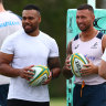 Samu Kerevi and Quade Cooper.