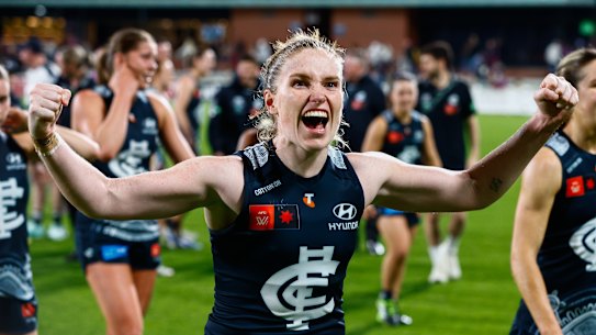 Pumped: Carlton’s Tara Bohanna.