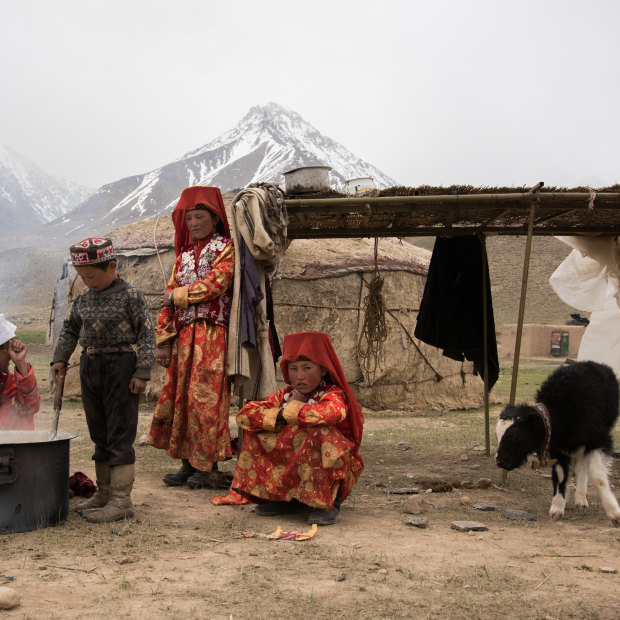 A Kyrgyz family in the Wakhan Corridor, a narrow strip of land that connects Afghanistan to China.
