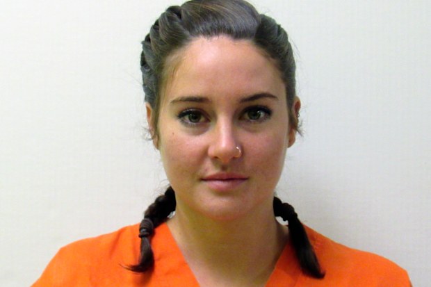 Shailene Woodley who was arrested on Oct. 10, 2016, during a protest against the Dakota Access pipeline.