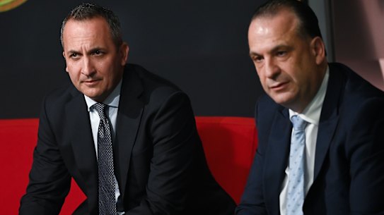 Andrew Abdo and Peter V’landys have a struck a revised broadcast deal with News Corp.