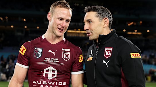 Maroons captain Daly Cherry-Evans and Queensland head coach Billy Slater.