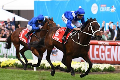 Simply the best: Winx takes her fourth Cox Plate.