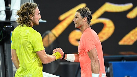 Stefanos Tsitsipas pulled off a remarkable five-set upset to beat Rafael Nadal.