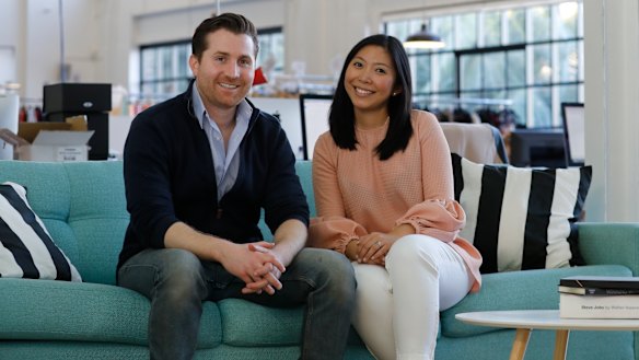 Customers embracing 'waist-up dressing' ... GlamCorner's Dean Jones and Audrey Khaing-Jones.