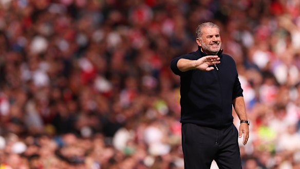 Ange Postecoglou directs traffic during his debut for Forest.