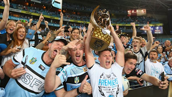 Chad Townsend helped end Cronulla’s long premiership drought in 2016.