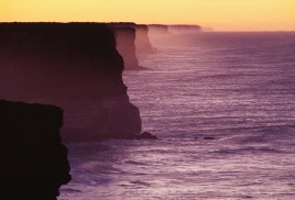 The Great Australian Bight at sunrise.