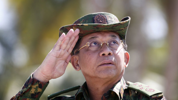 Myanmar military commander-in-chief Senior General Min Aung Hlaing.