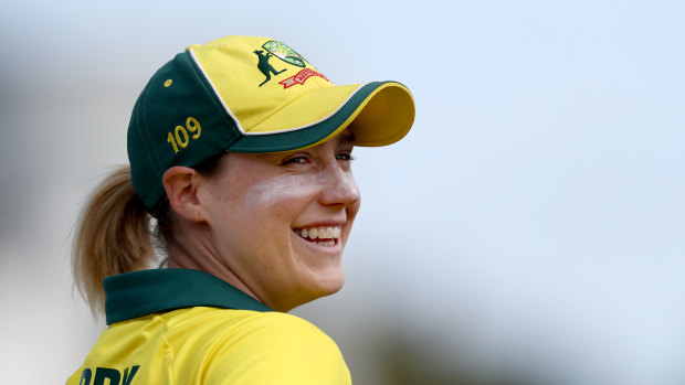 Ellyse Perry during the third one-day international of the women's Ashes series,