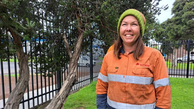 Teacher turned arborist Joy Vence.