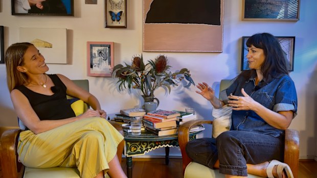 Kate Hulett (right) and Emma Pegrum on the Piece of Kate podcast.