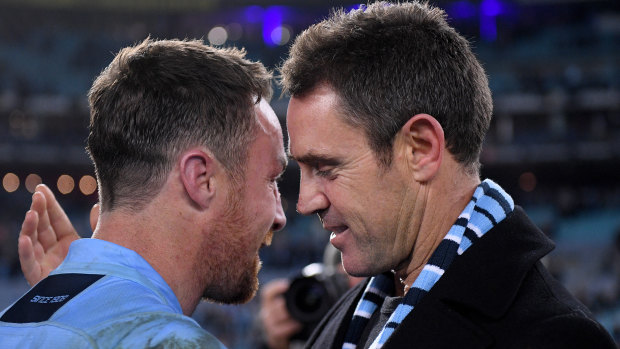 Special relationship: James Maloney and Brad Fittler formed a bond that held the Blues together.