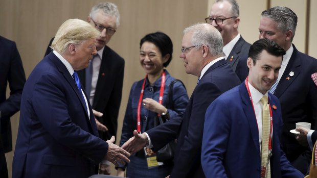 Prime Minister Scott Morrison denies US President Donald Trump tried to enlist his help to water down climate change commitments at the G20.