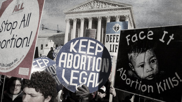 A long-standing debate: Pro-life and pro-choice supporters voice their views on the 31st anniversary of Roe v Wade outside the Supreme Court in 2004.