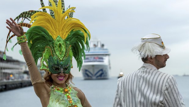 More than 2000 visitors were onboard the Coral Princess’ maiden voyage into Melbourne.