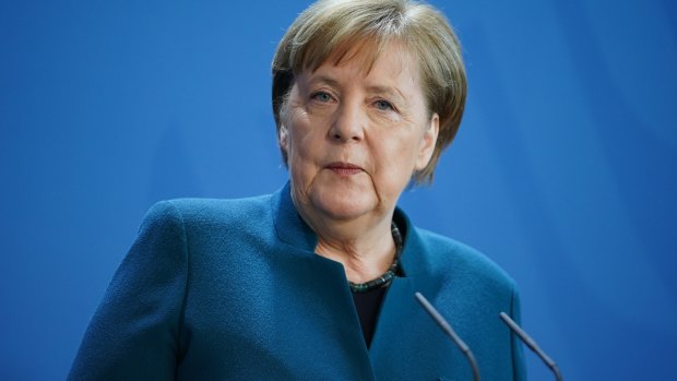 German Chancellor Angela Merkel said grants of money are "not in the category of what I can agree".