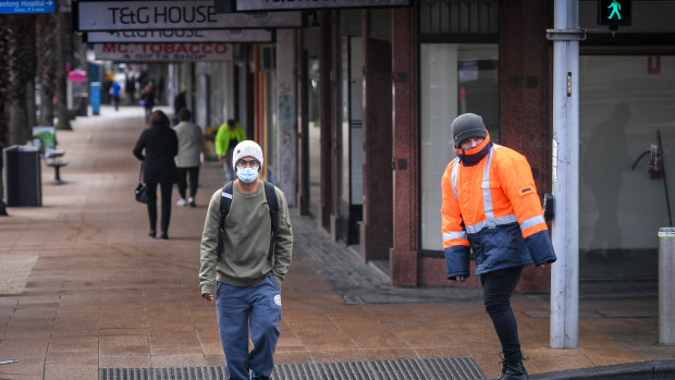 Regional cities including Geelong go to stage three restrictions this week. But community leaders say there has been a high level of compliance with wearing masks. 