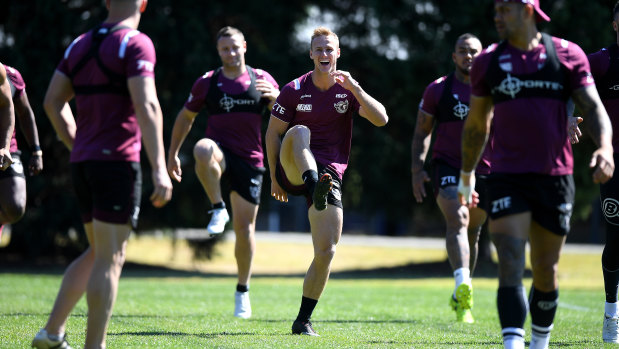 All smiles: Daly Cherry-Evans signed an eight-year deal to stay at Manly after backflipping on his Titans contract.