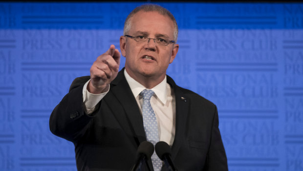 Prime Minister Scott Morrison at the National Press Club: "Don't let anyone tell you that this election is run and done."