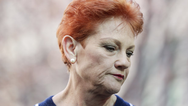 Pauline Hanson said this wasn't the first time Brian Burston "stabbed me in the back".