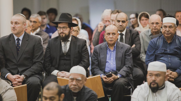 People of all faiths - and none - gathered at Canberra Islamic Centre on Monday night.