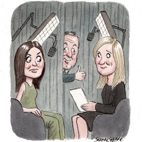 Kylie Moore-Gilbert, James Erskine and Melissa Doyle.