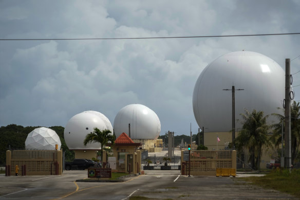 The Guam Remote Ground Terminal at Andersen Air Force Base, on Feb. 17, 2023. The site does satellite surveillance in the region. 