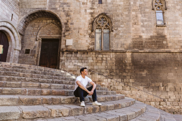 Kepnes in Barcelona. The author and blogger includes flight costs in his $US75-a-day budget.