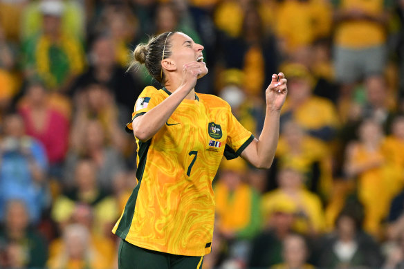 A dejected Steph Catley.