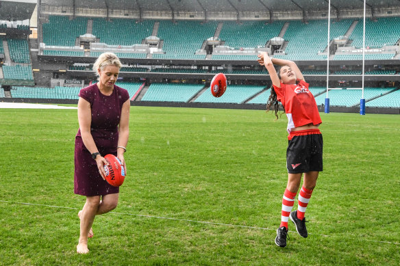 Former federal sports minister Bridget McKenzie (left) has come under fire for handing over   grants in marginal seats.
