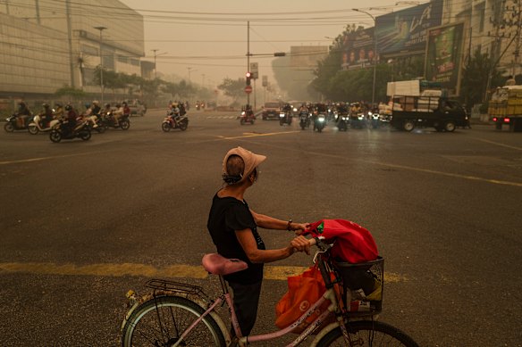 Thick haze from wildfires blanketed Pontianak, the provincial capital.