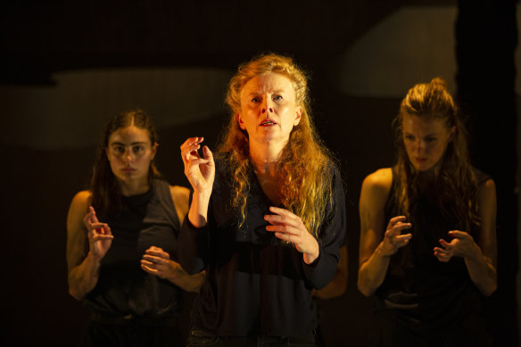 Josie Weise (left), Alison Whyte and Samantha Hines in Monsters at Malthouse.