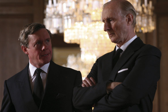 Alex Jennings as the Prince of Wales and James Cromwell as Prince Philip in The Queen.