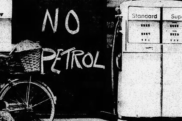 There was no petrol for sale at this service station in Hawthorn.