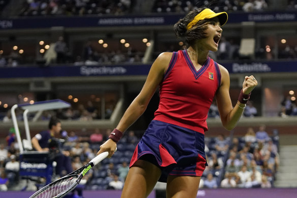 Britain’s Emma Raducanu is into the US Open women’s final.